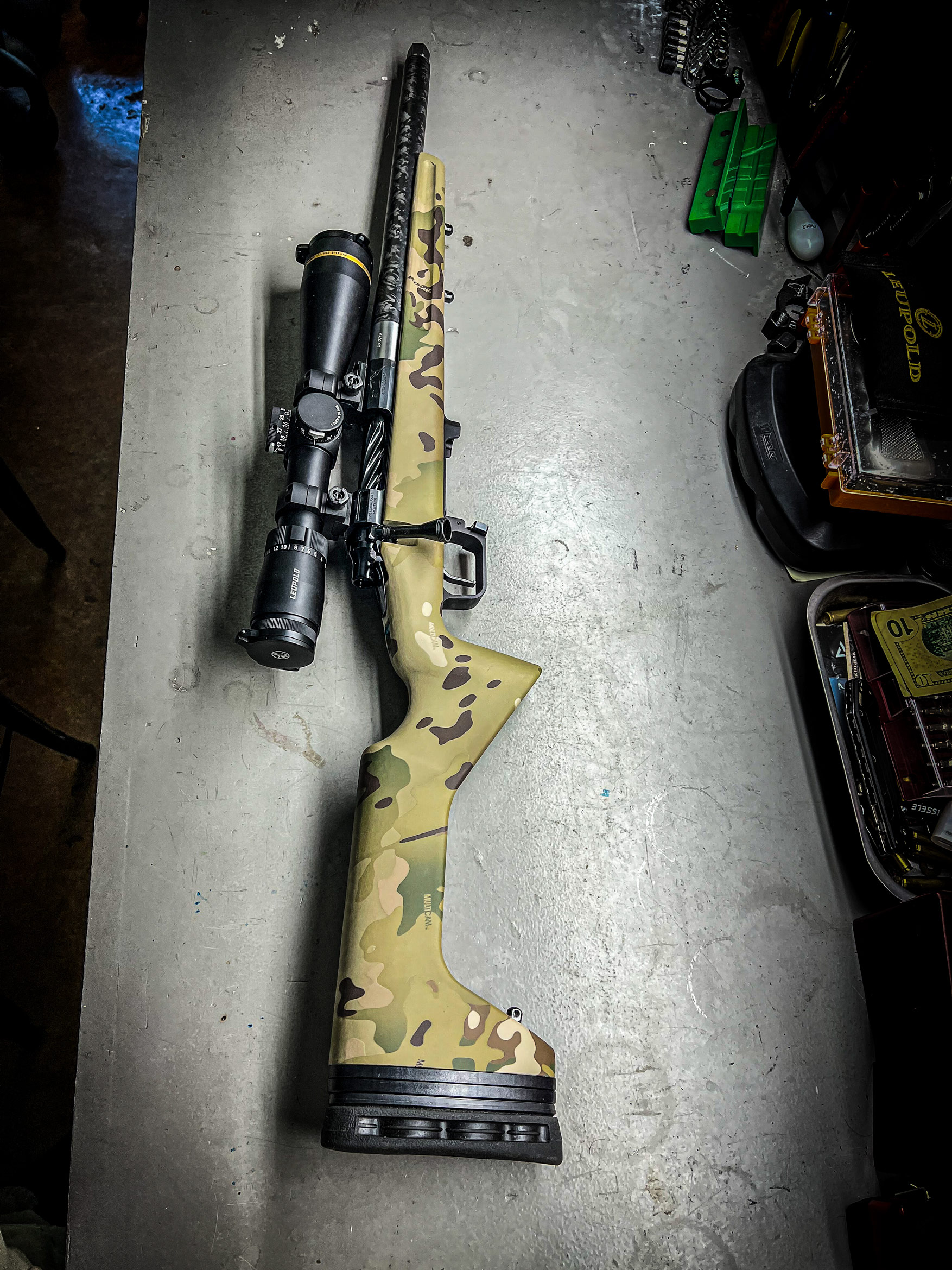 6.5 Creedmoor in Grayboe Trekker Stock with Grayboe M5 DBM in Multicam